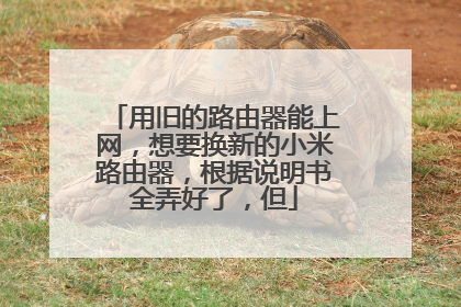 用旧的路由器能上网，想要换新的小米路由器，根据说明书全弄好了，但