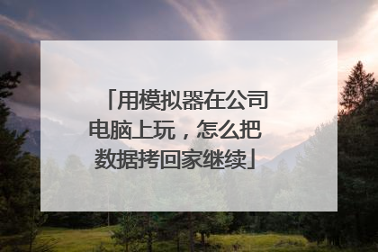 用模拟器在公司电脑上玩,怎么把数据拷回家继续