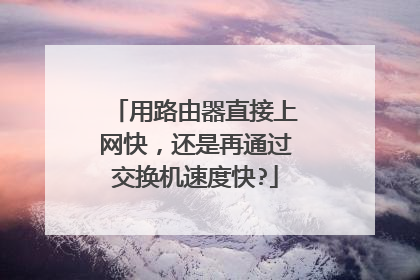 用路由器直接上网快，还是再通过交换机速度快?