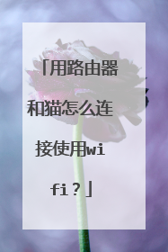 用路由器和猫怎么连接使用wifi？