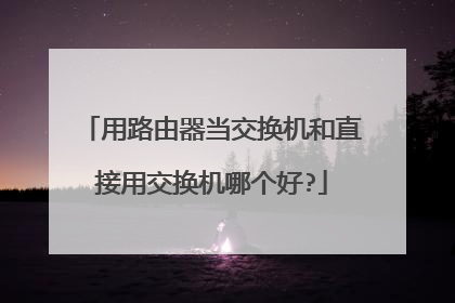 用路由器当交换机和直接用交换机哪个好?