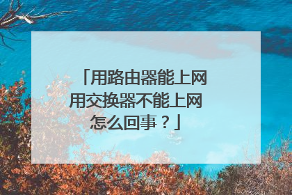 用路由器能上网用交换器不能上网怎么回事?
