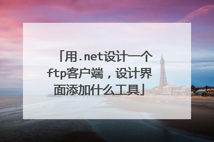 用.net设计一个ftp客户端,设计界面添加什么工具