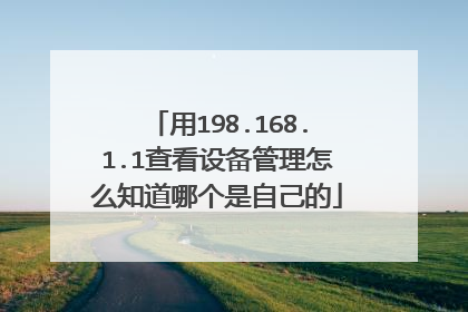 用198.168.1.1查看设备管理怎么知道哪个是自己的