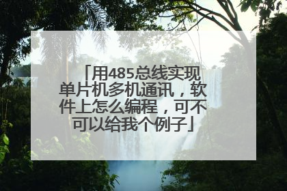 用485总线实现单片机多机通讯，软件上怎么编程，可不可以给我个例子