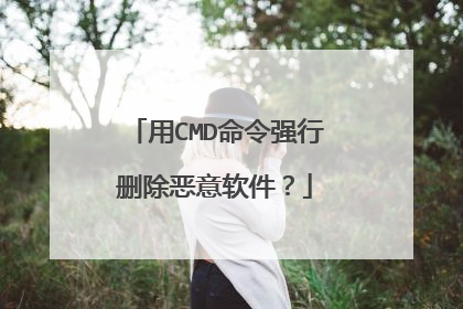 用CMD命令强行删除恶意软件？