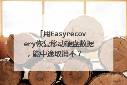 用Easyrecovery恢复移动硬盘数据，能中途取消不？   急！！  在线等！！