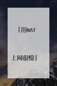 用NAT上网很慢
