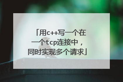 用c++写一个在一个tcp连接中,同时实现多个请求
