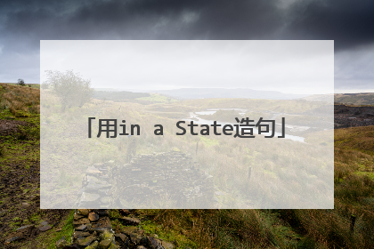 用in a State造句