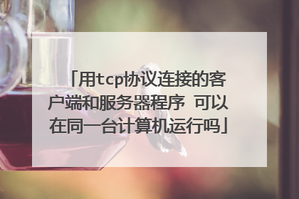 用tcp协议连接的客户端和服务器程序 可以在同一台计算机运行吗