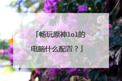 畅玩原神lol的电脑什么配置？