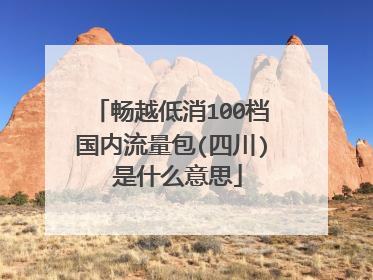 畅越低消100档国内流量包(四川) 是什么意思