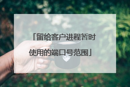 留给客户进程暂时使用的端口号范围