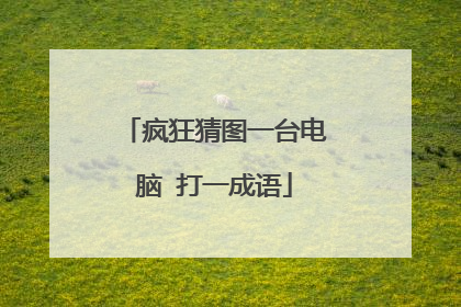 疯狂猜图一台电脑 打一成语