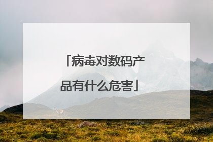 病毒对数码产品有什么危害