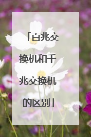 百兆交换机和千兆交换机的区别