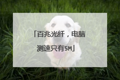 百兆光纤,电脑测速只有5M