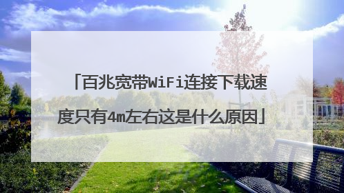 百兆宽带WiFi连接下载速度只有4m左右这是什么原因