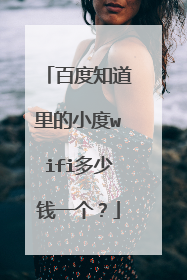 百度知道里的小度wifi多少钱一个?