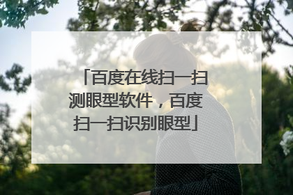 百度在线扫一扫测眼型软件,百度扫一扫识别眼型