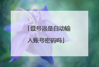 登号器是自动输入账号密码吗