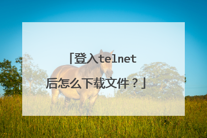 登入telnet后怎么下载文件?