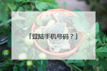 登陆手机号码?