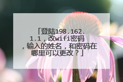 登陆198.162.1.1，改wifi密码，输入的姓名，和密码在哪里可以更改？