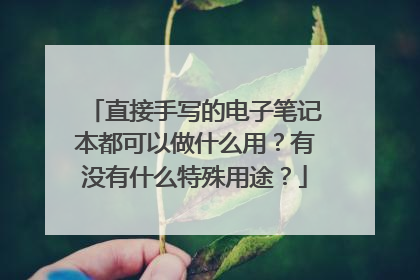 直接手写的电子笔记本都可以做什么用?有没有什么特殊用途?