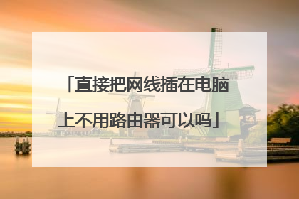 直接把网线插在电脑上不用路由器可以吗