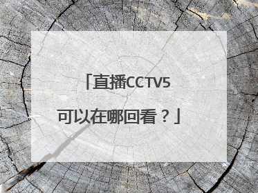 直播CCTV5可以在哪回看？