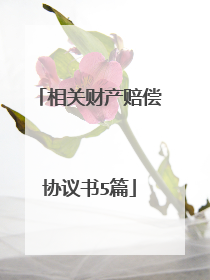 相关财产赔偿协议书5篇