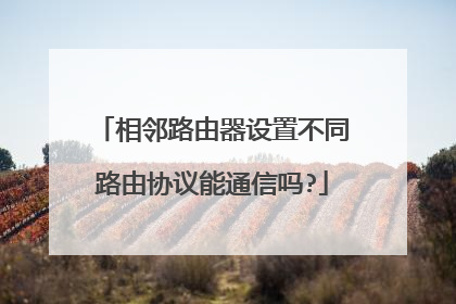 相邻路由器设置不同路由协议能通信吗?