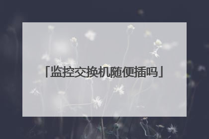 监控交换机随便插吗