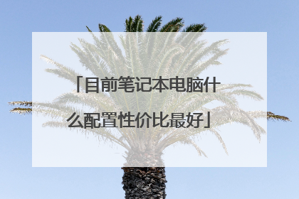 目前笔记本电脑什么配置性价比最好