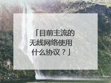 目前主流的无线网络使用什么协议？