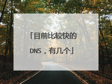 目前比较快的 DNS，有几个