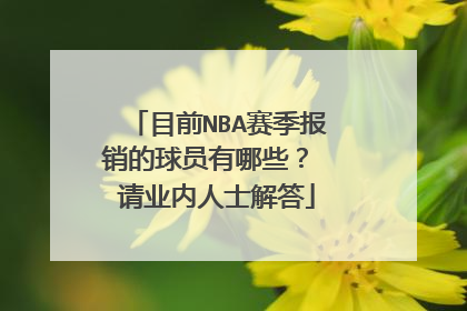 目前NBA赛季报销的球员有哪些？ 请业内人士解答