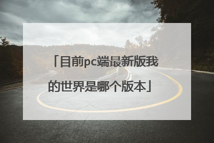 目前pc端最新版我的世界是哪个版本