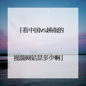 看中国VS越南的视频网站是多少啊
