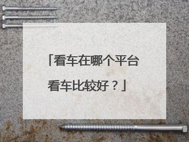看车在哪个平台看车比较好？