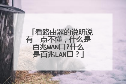 看路由器的说明说有一点不懂,什么是百兆WAN口?什么是百兆LAN口?