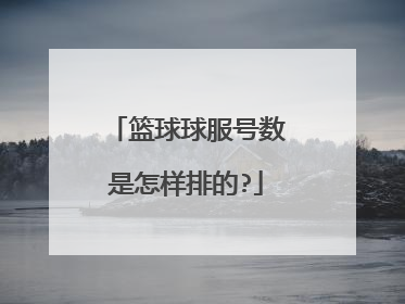 篮球球服号数是怎样排的?