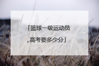 篮球一级运动员,高考要多少分