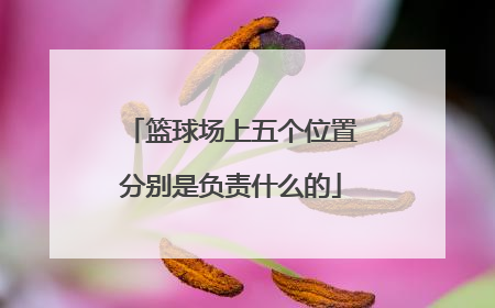 篮球场上五个位置分别是负责什么的