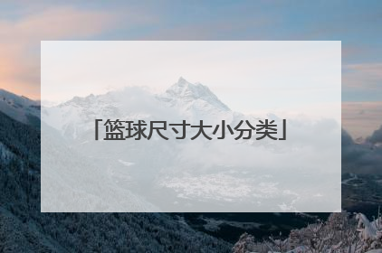 篮球尺寸大小分类