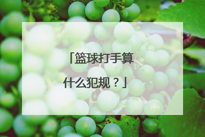 篮球打手算什么犯规？