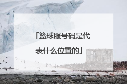 篮球服号码是代表什么位置的