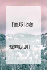 篮球比赛裁判规则